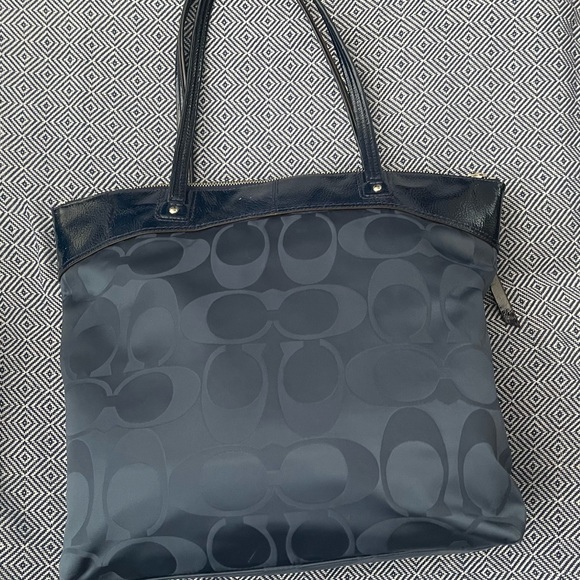 COACH NYLON BAG IN NAVY - Picture 12 of 16